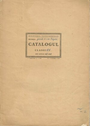 Catalog școlar, anii 1960, România