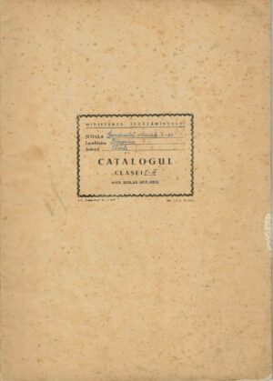 Catalog școlar, anii 1970, România