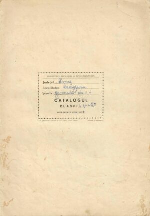 Catalog școlar, anii 1970, România