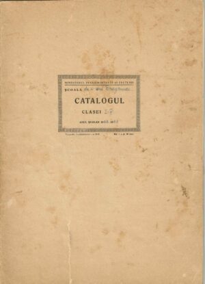 Catalog școlar, anii 1960, România