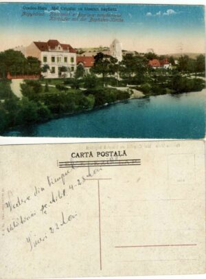 Nagyvárad, Köröspart a Baptista templommal/Körösufer mit der Baptisten-Kirche/Oradea-Mare, Mal Crișului cu biserică baptistă, carte poștală