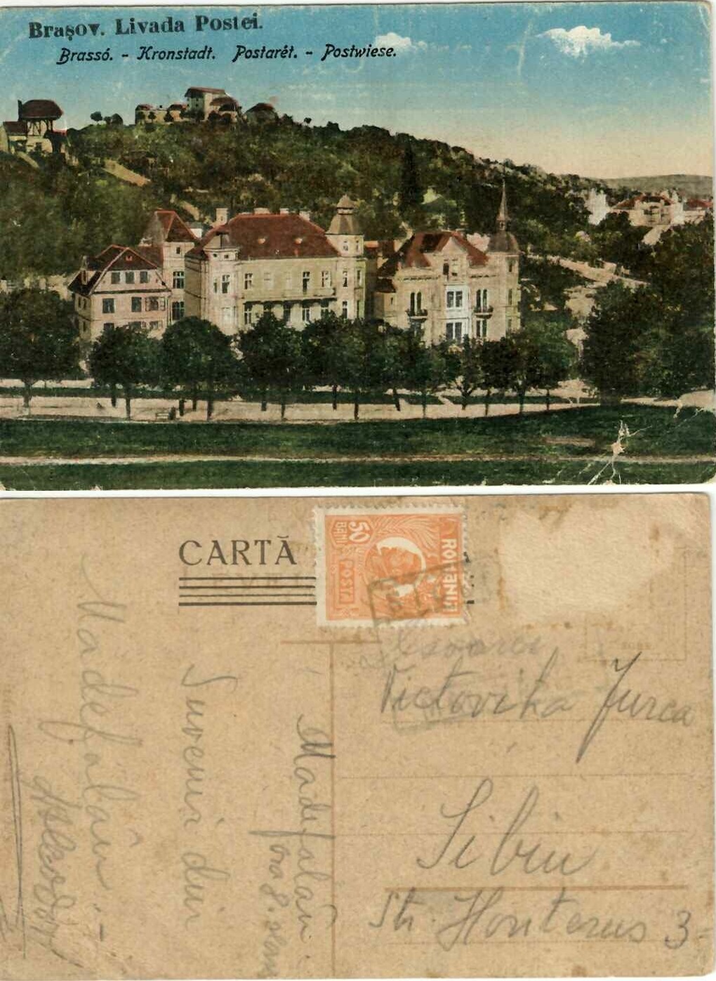 carte poștală Brașov, Livada Postei, Anticariat Historiarum
