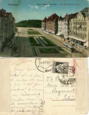 Timișoara, Bulev Regele Ferdinand, Ferdinánd király kőrút, carte poștală
