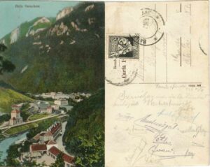 Băile Herculane, vedere generală 1925, carte poștală, Anticariat Historiarum