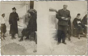 Străjer și comandant de stol la ceremonialul ridicării pavilionului, 1937, Straja Țării