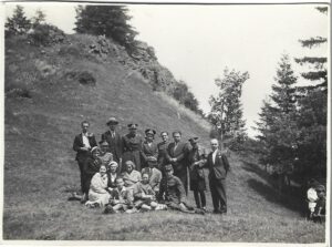 Fotografie de grup, Fântânele, județul Năsăud interbelic, 1932