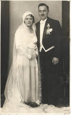 Mire și mireasă, studio Marco Klein, Brăila, 1932