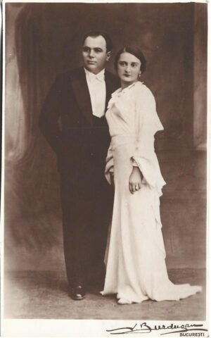 Domn și doamnă în ținută de gală, studio N Buzdugan, București, 1938