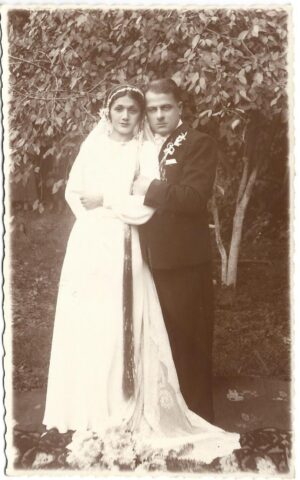 Mire și mireasă, studio Costică Axinte, Slobozia, 1936
