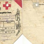 Elsősegely-lap román hadapród őrmester M kir 25 Honvéd Gyalogezred Nagyvárad Tordai csata 1944 Etichetă de rănit prim-ajutor cadet Oradea Bătălia de la Turda 1944, Anticariat Historiarum