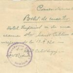 Bilet de cvartir Hotel Imperial Lugoj Regimentul 111 Infanterie 1920, Anticariat Historiarum