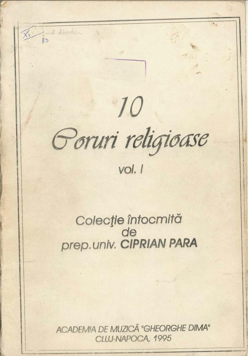10 coruri religioase Ciprian Para 1995 Cluj-Napoca, Anticariat Historiarum