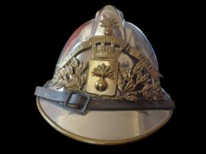 cască veche, Cască franceză de sapeur-pompier model 1933 Casque française de sapeurs-pompiers Mle 1933 Coincy Aisne, Anticariat Historiarum