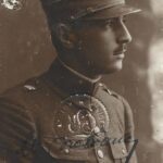 poză militară veche Locotenent Napoleon Franc de la Cercul de Recrutare Dragoș Dorohoi perioada interbelică, Anticariat Historiarum