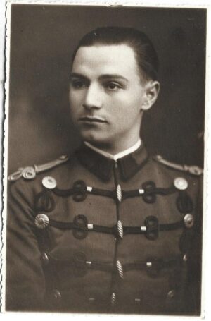 poza militara veche Sublocotenent de cavalerie Vasile Franc din Dorohoi 1941 Odesa, Anticariat Historiarum