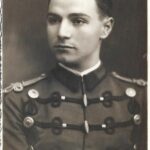 poza militara veche Sublocotenent de cavalerie Vasile Franc din Dorohoi 1941 Odesa, Anticariat Historiarum