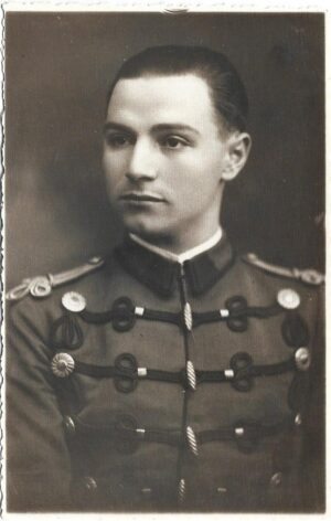 poza militara veche Sublocotenent de cavalerie Vasile Franc din Dorohoi 1941 Odesa, Anticariat Historiarum