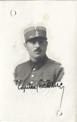 poza militara veche Căpitan Napoleon Franc Cercul de Recrutare Dorohoi, Anticariat Historiarum