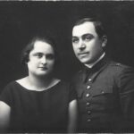 poza veche Ofițer român și doamnă perioada interbelică, Anticariat Historiarum