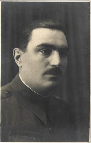 poza militara veche Ofițer român studio Foto Lux Dorohoi, Anticariat Historiarum