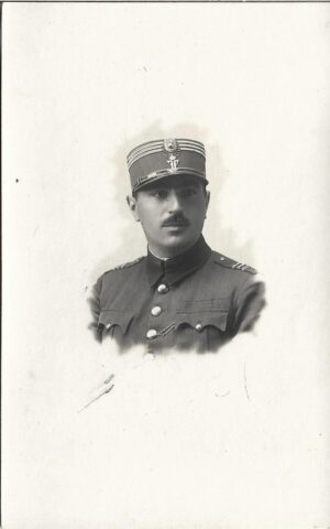 poza militara veche Ofițer român studio Foto Lux Dorohoi, Anticariat Historiarum