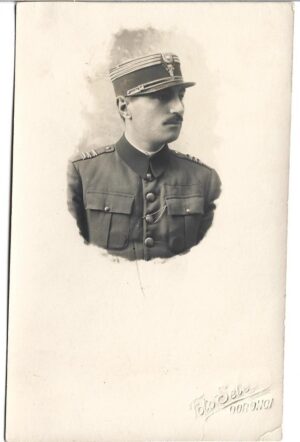poza militara veche Ofițer român Foto Select Dorohoi, Anticariat Historiarum