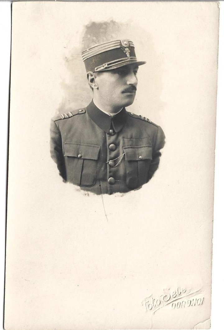 poza militara veche Ofițer român Foto Select Dorohoi, Anticariat Historiarum